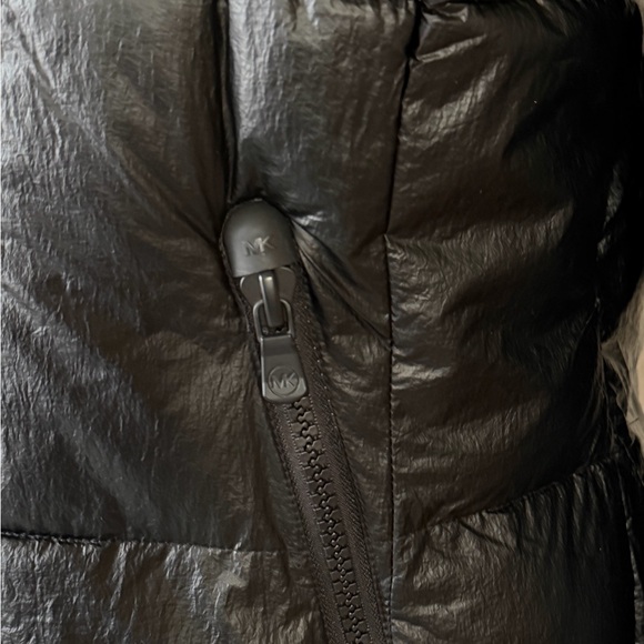 Michael Kors Shiny Black Puffer Coat - Picture 9 of 14